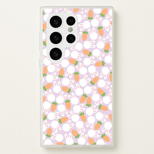Rabbits And Carrots - Easter Patterns - Easter Phone Case for Galaxy S24 Ultra