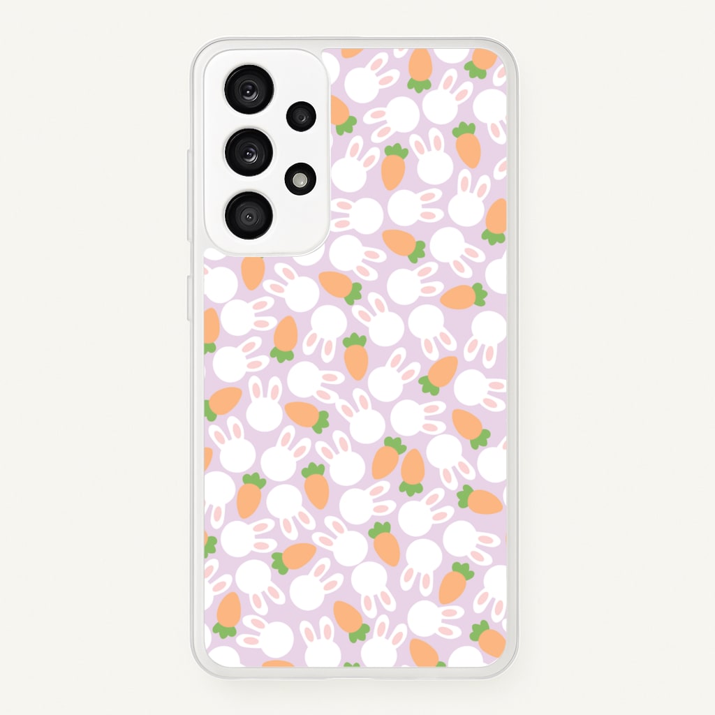 Rabbits And Carrots - Easter Patterns - Easter Phone Case for Galaxy A33