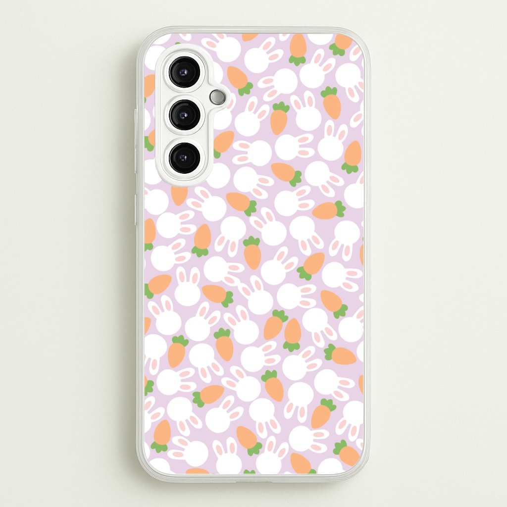 Rabbits And Carrots - Easter Patterns - Easter Phone Case for Galaxy A14
