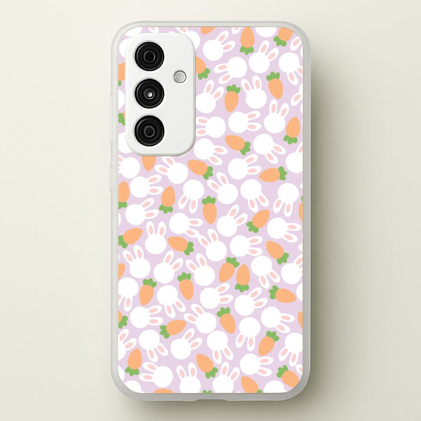 Rabbits And Carrots - Easter Patterns - Easter Phone Case for Galaxy A15