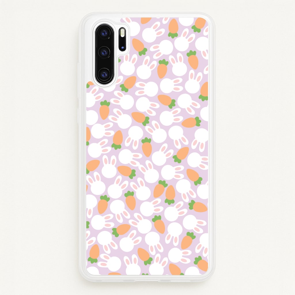 Rabbits And Carrots - Easter Patterns - Easter Phone Case for Huawei P30 Pro