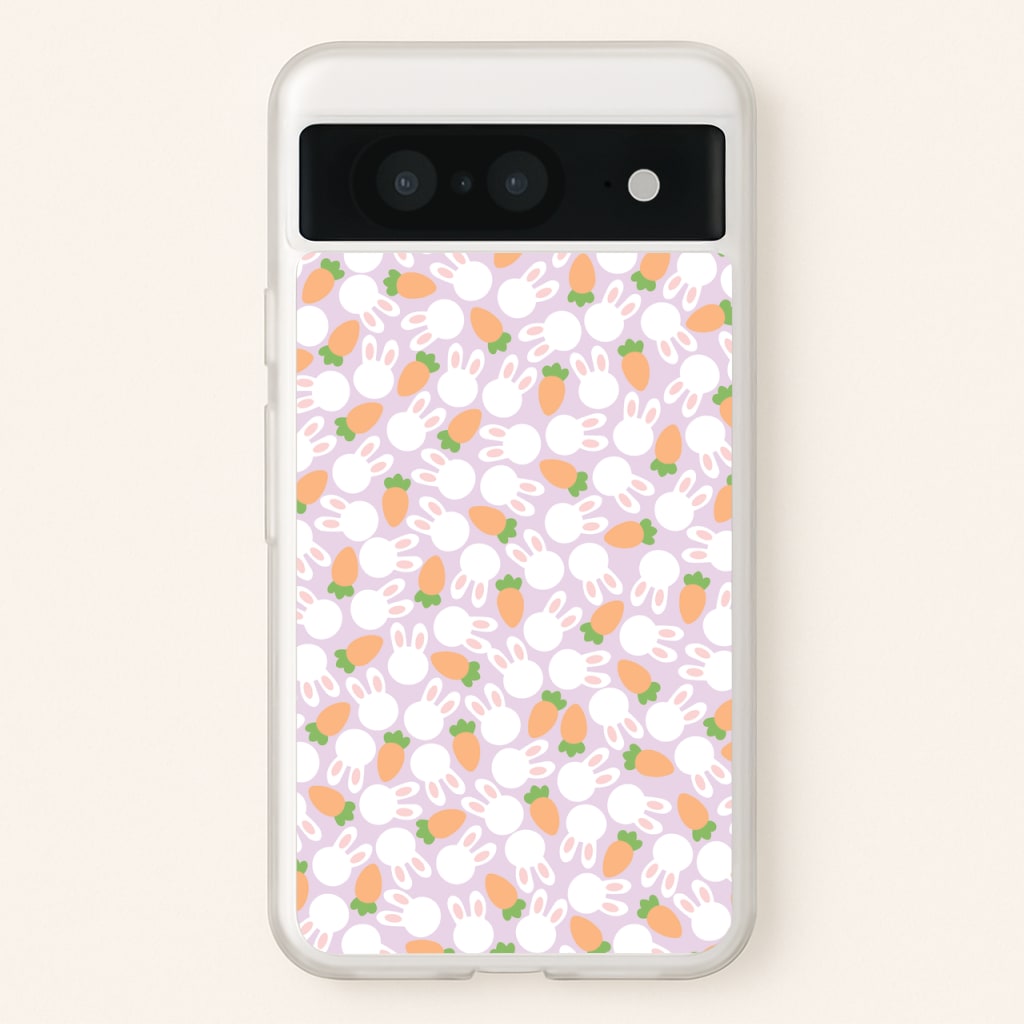 Rabbits And Carrots - Easter Patterns - Easter Phone Case for Google Pixel 8
