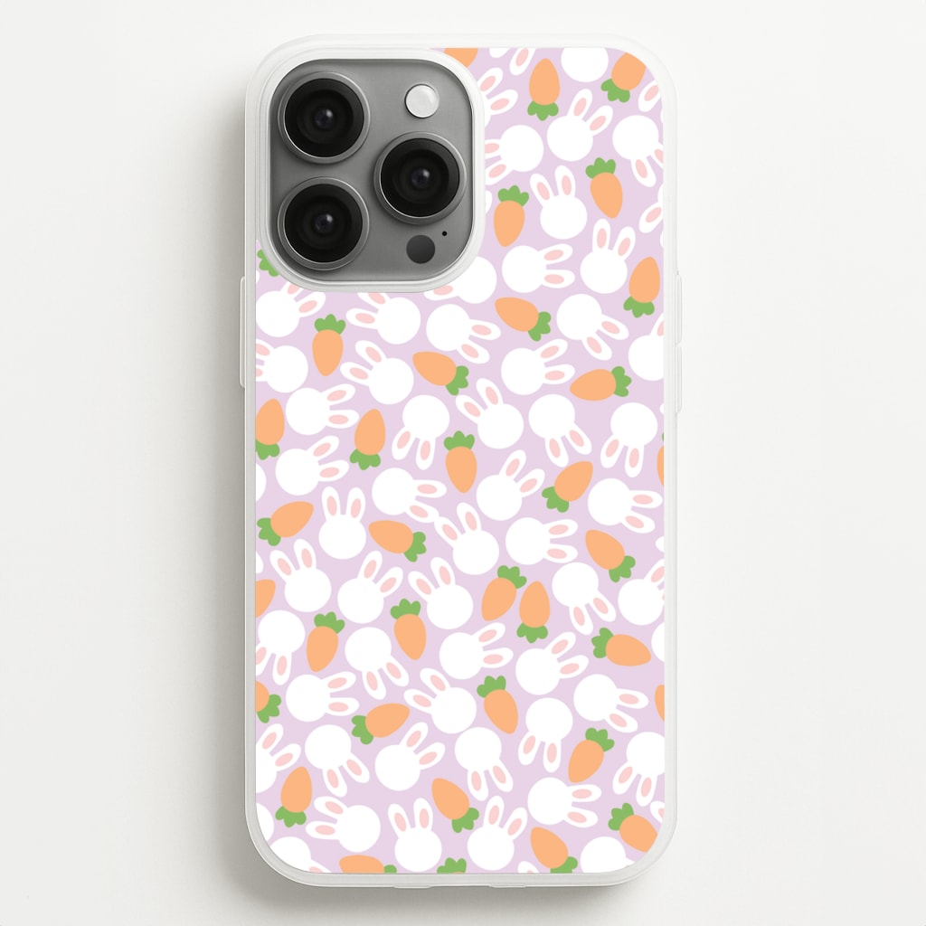 Rabbits And Carrots - Easter Patterns - Easter Phone Case for iPhone 13 Pro Max