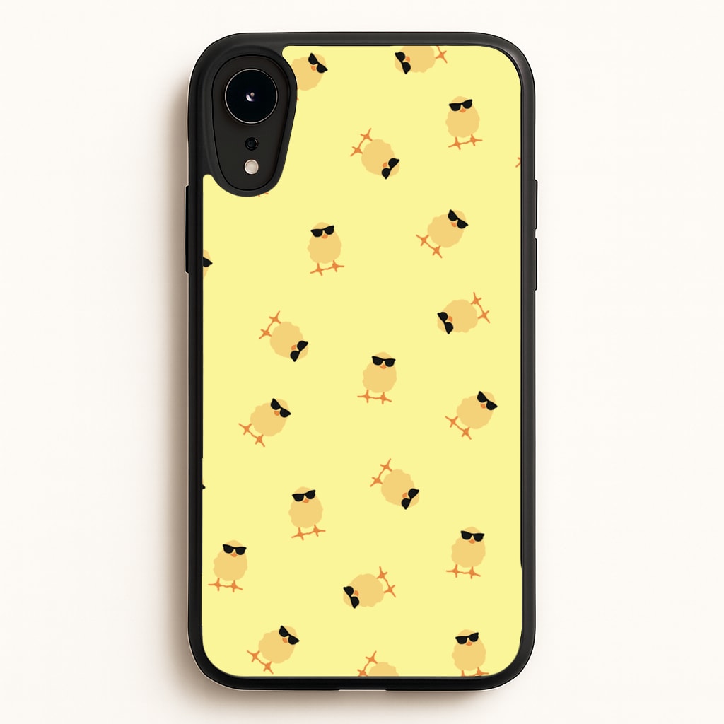 Chicks With Sunglasses Pattern - Easter Phone Case for iPhone XR