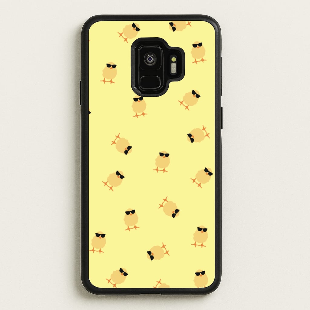 Chicks With Sunglasses Pattern - Easter Phone Case for Galaxy S9