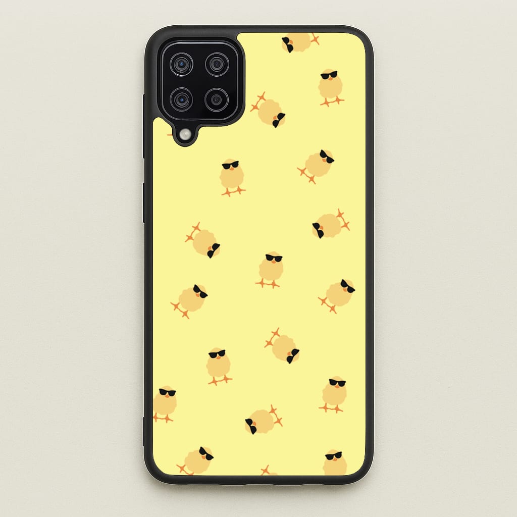 Chicks With Sunglasses Pattern - Easter Phone Case for Galaxy A12