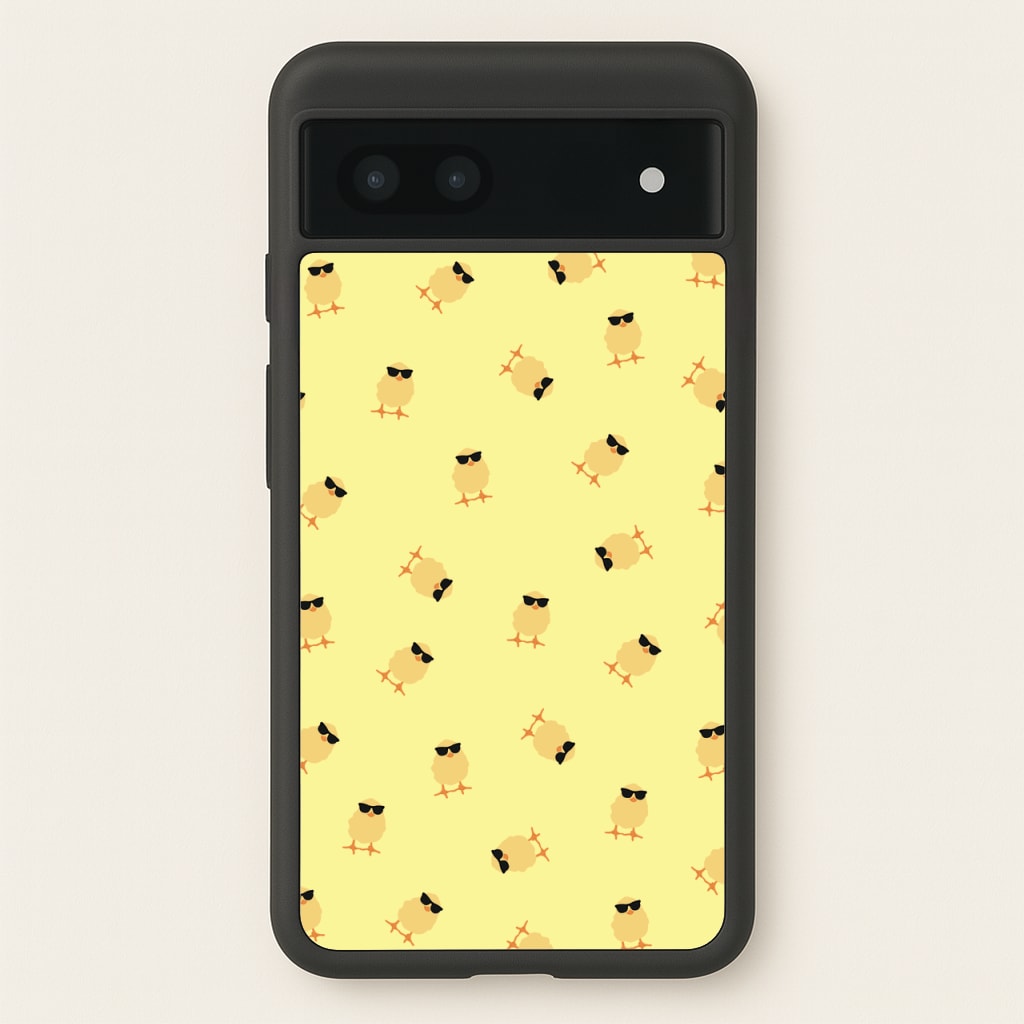 Chicks With Sunglasses Pattern - Easter Phone Case for Google Pixel 7a