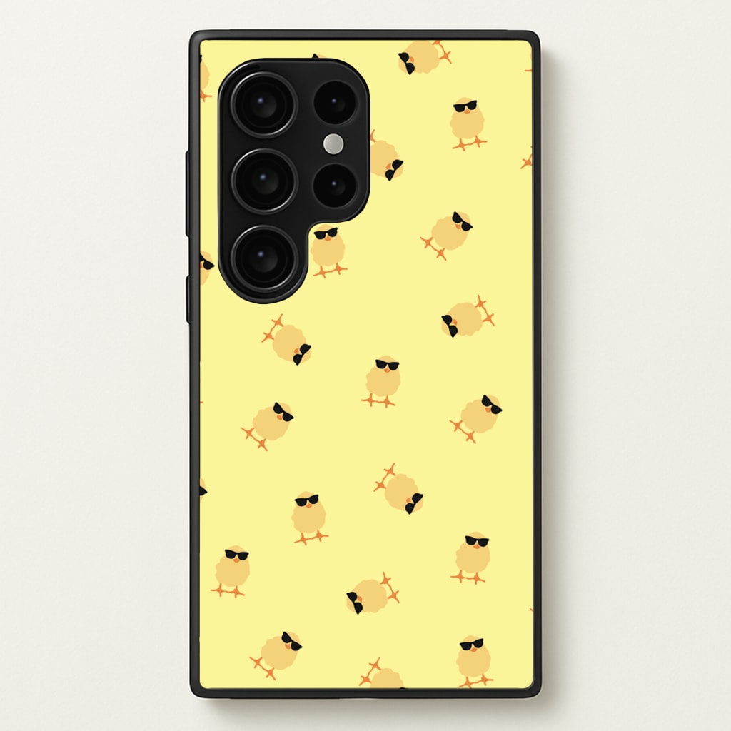Chicks With Sunglasses Pattern - Easter Phone Case for Galaxy S24 Ultra