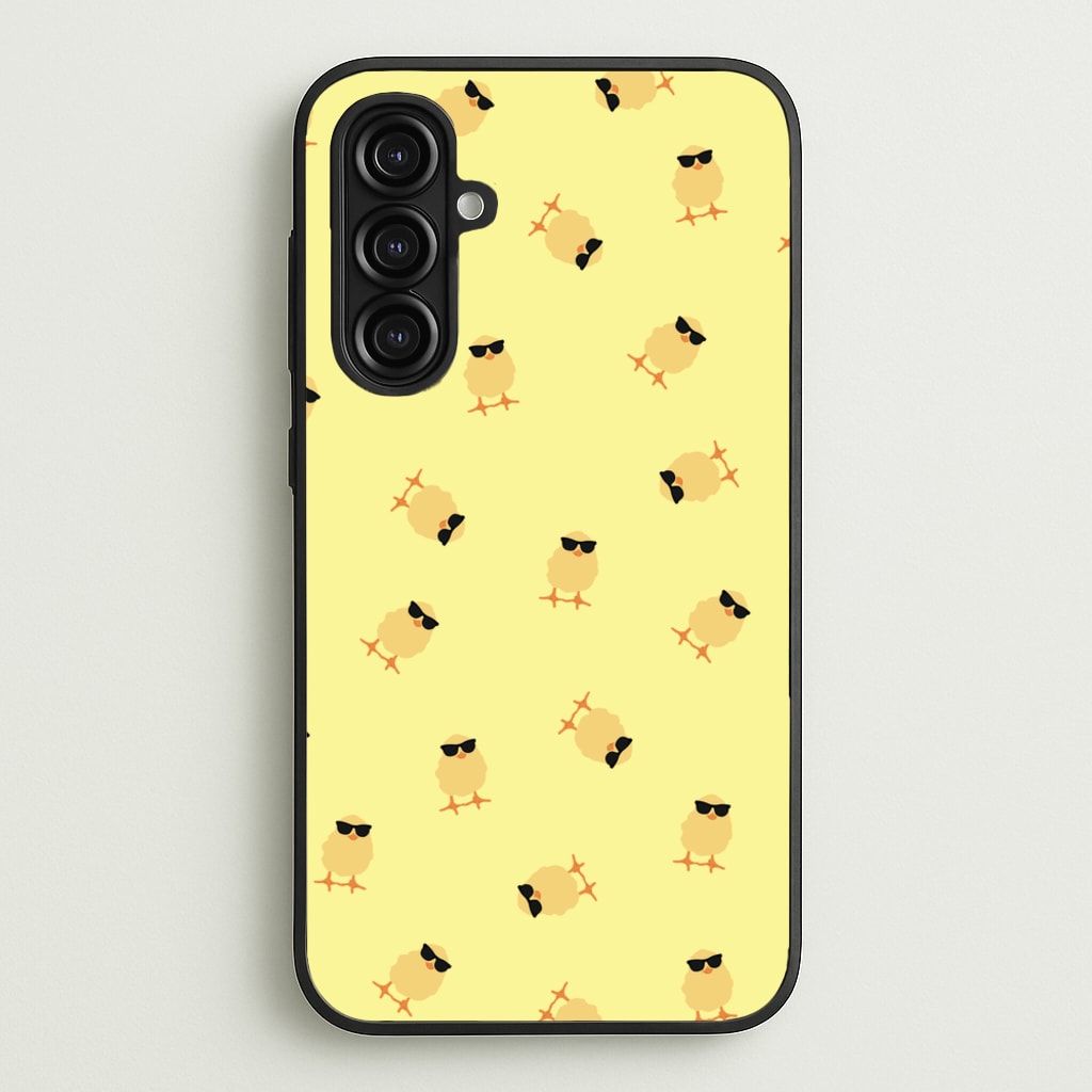 Chicks With Sunglasses Pattern - Easter Phone Case for Galaxy A16