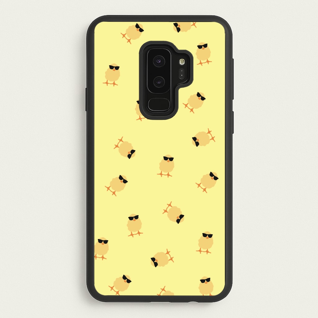 Chicks With Sunglasses Pattern - Easter Phone Case for Galaxy S9 Plus