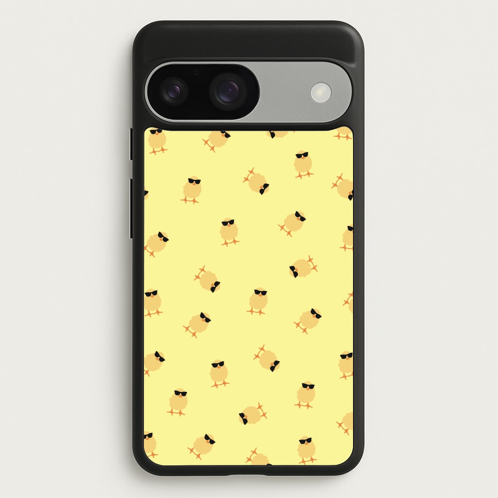 Chicks With Sunglasses Pattern - Easter Phone Case for Google Pixel 9 / 9 Pro