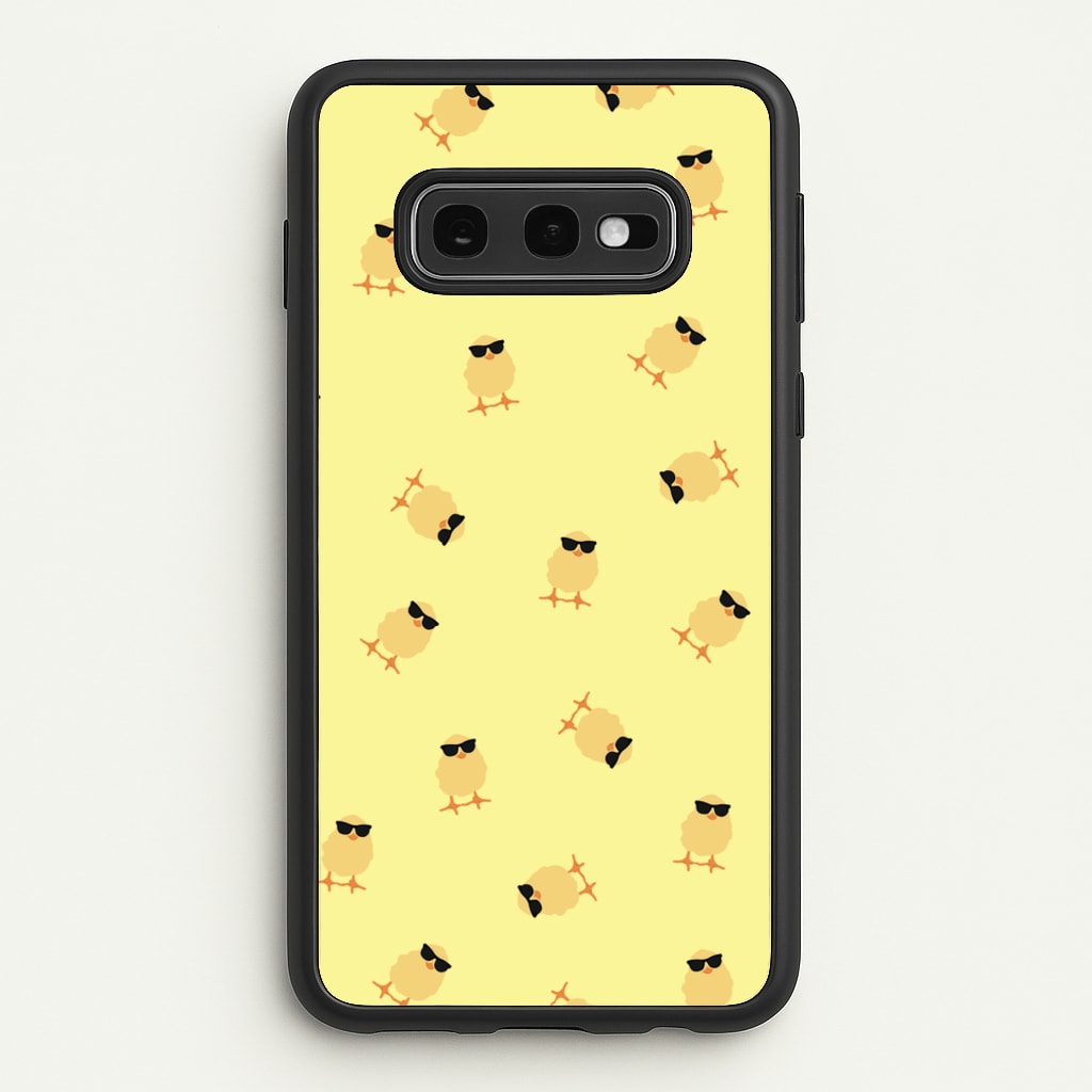 Chicks With Sunglasses Pattern - Easter Phone Case for Galaxy S10e