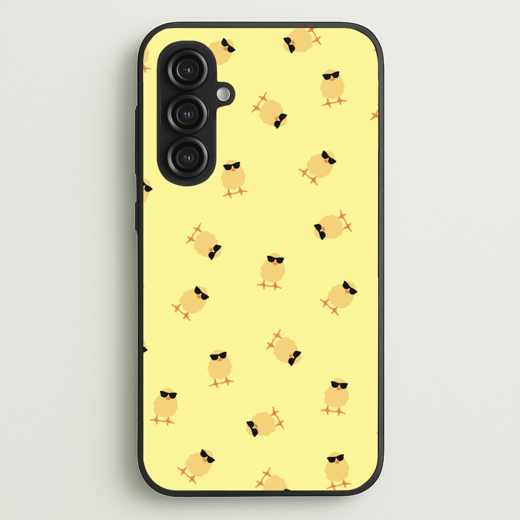 Chicks With Sunglasses Pattern - Easter Phone Case for Galaxy S23FE