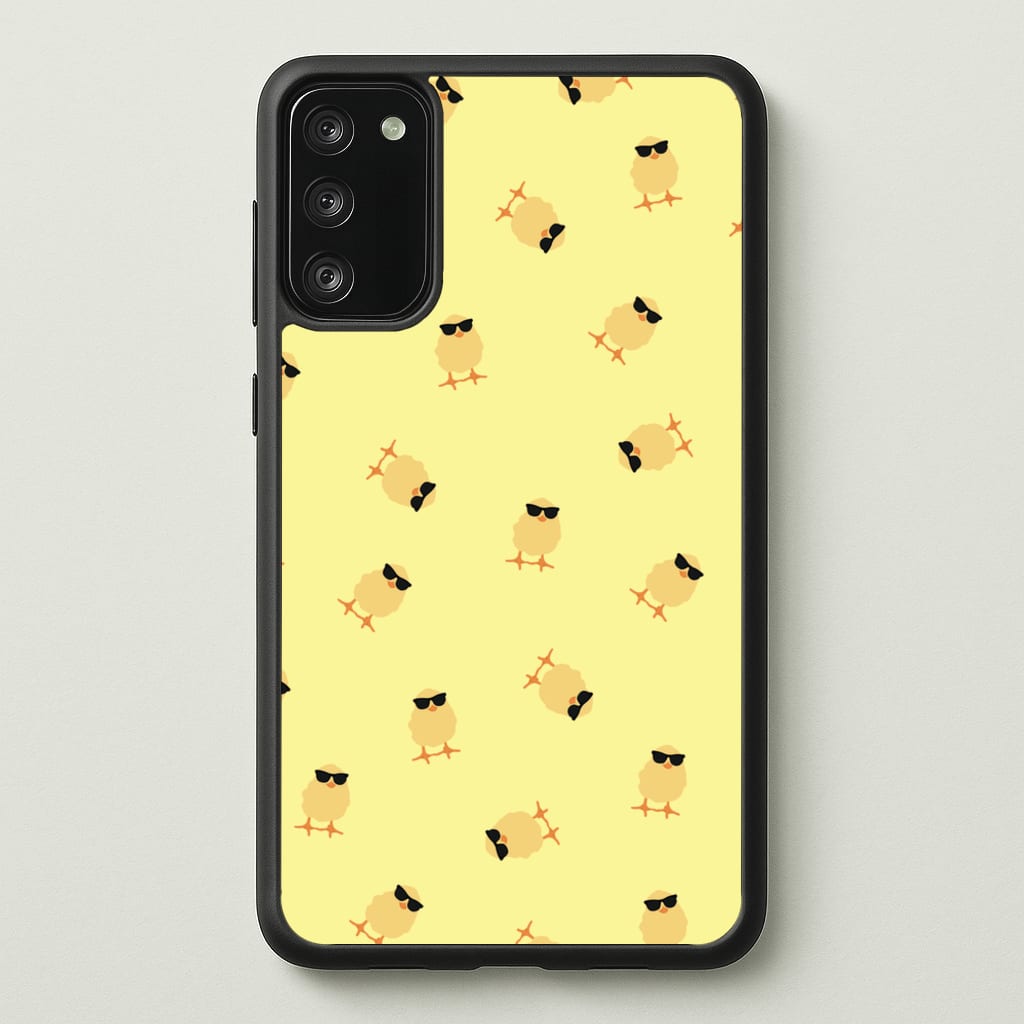 Chicks With Sunglasses Pattern - Easter Phone Case for Galaxy S20FE