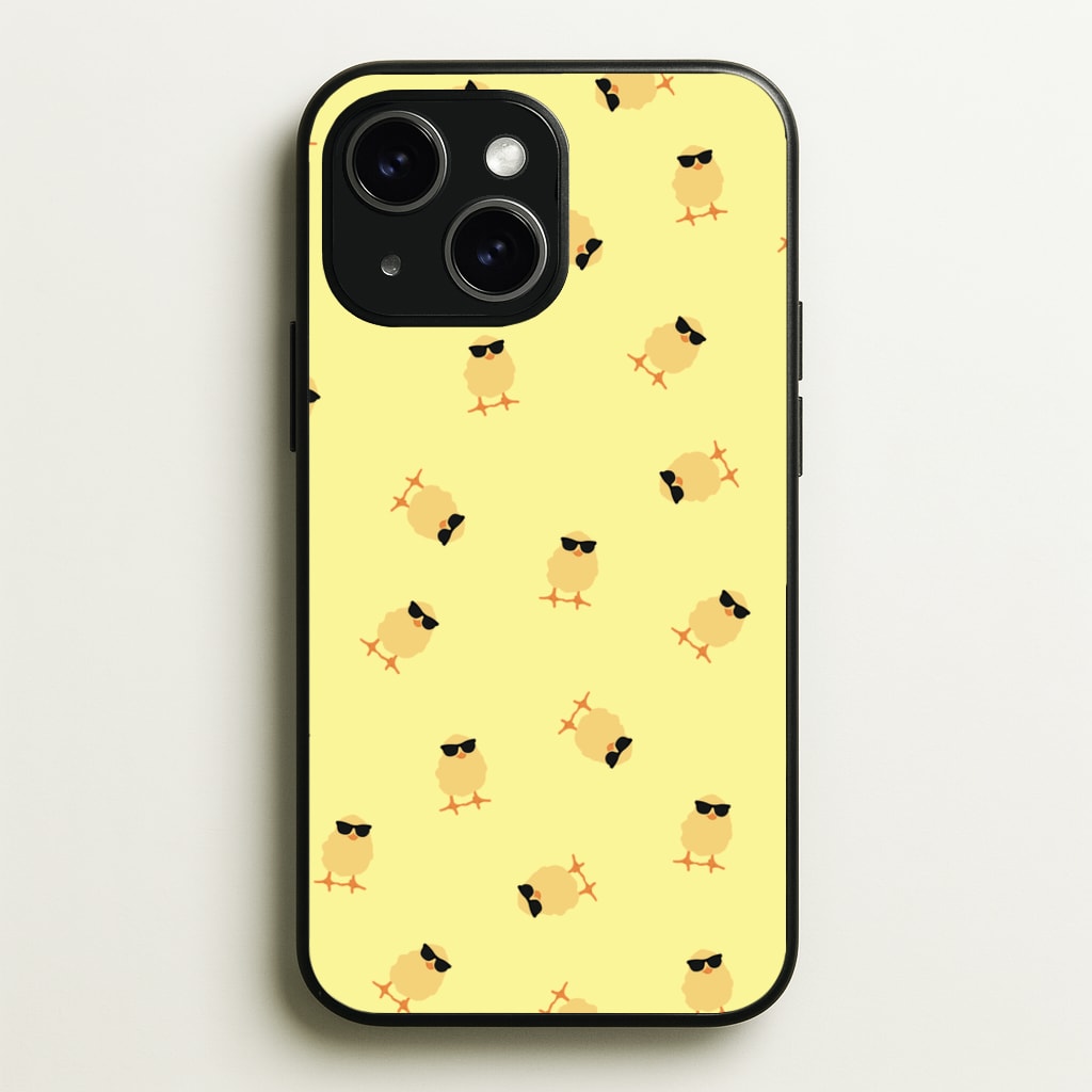 Chicks With Sunglasses Pattern - Easter Phone Case for iPhone 15 Plus