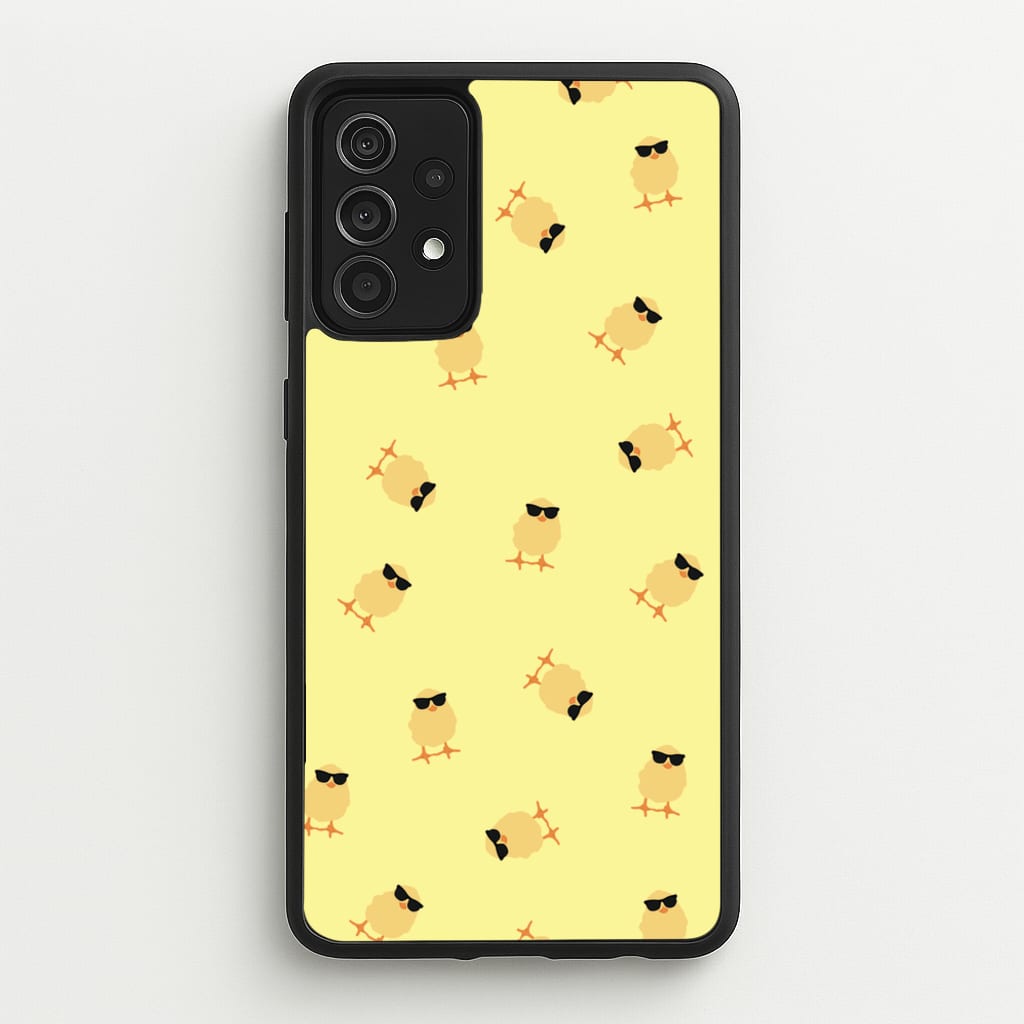 Chicks With Sunglasses Pattern - Easter Phone Case for Galaxy A52 / A52s