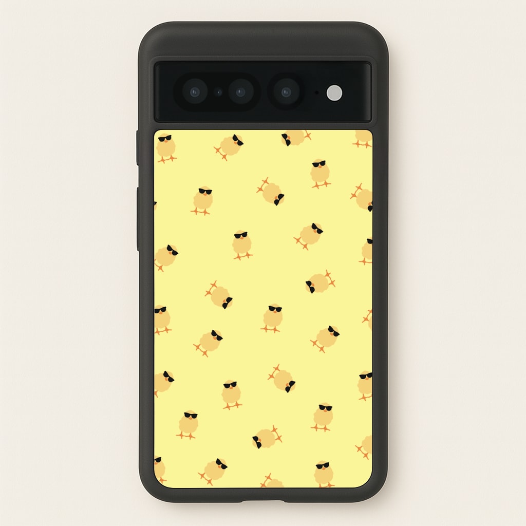 Chicks With Sunglasses Pattern - Easter Phone Case for Google Pixel 7 Pro