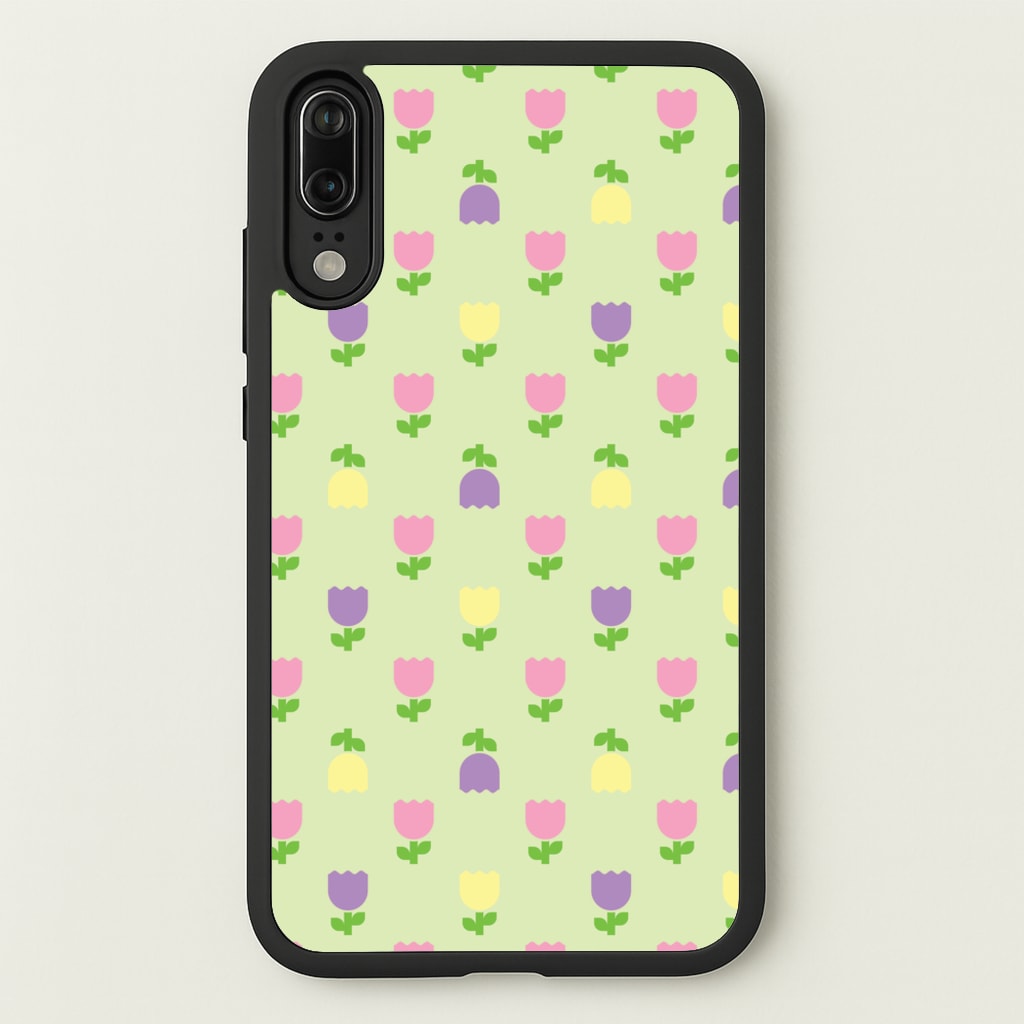 Pastel Tulips Pattern - Easter Phone Case for Huawei P20