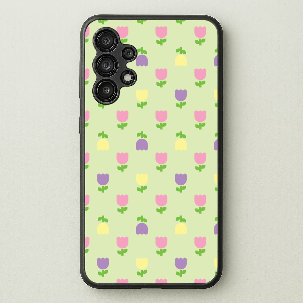 Pastel Tulips Pattern - Easter Phone Case for Galaxy A13
