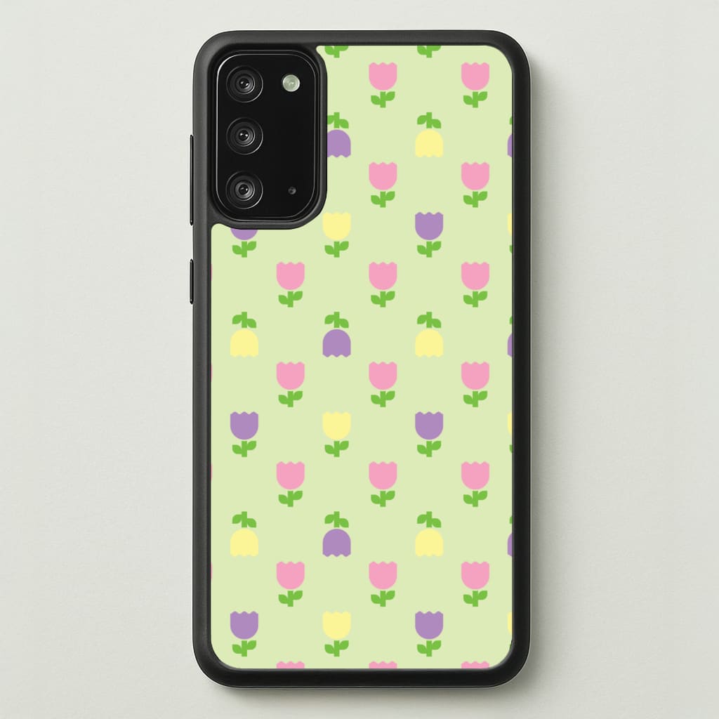 Pastel Tulips Pattern - Easter Phone Case for Galaxy Note 20
