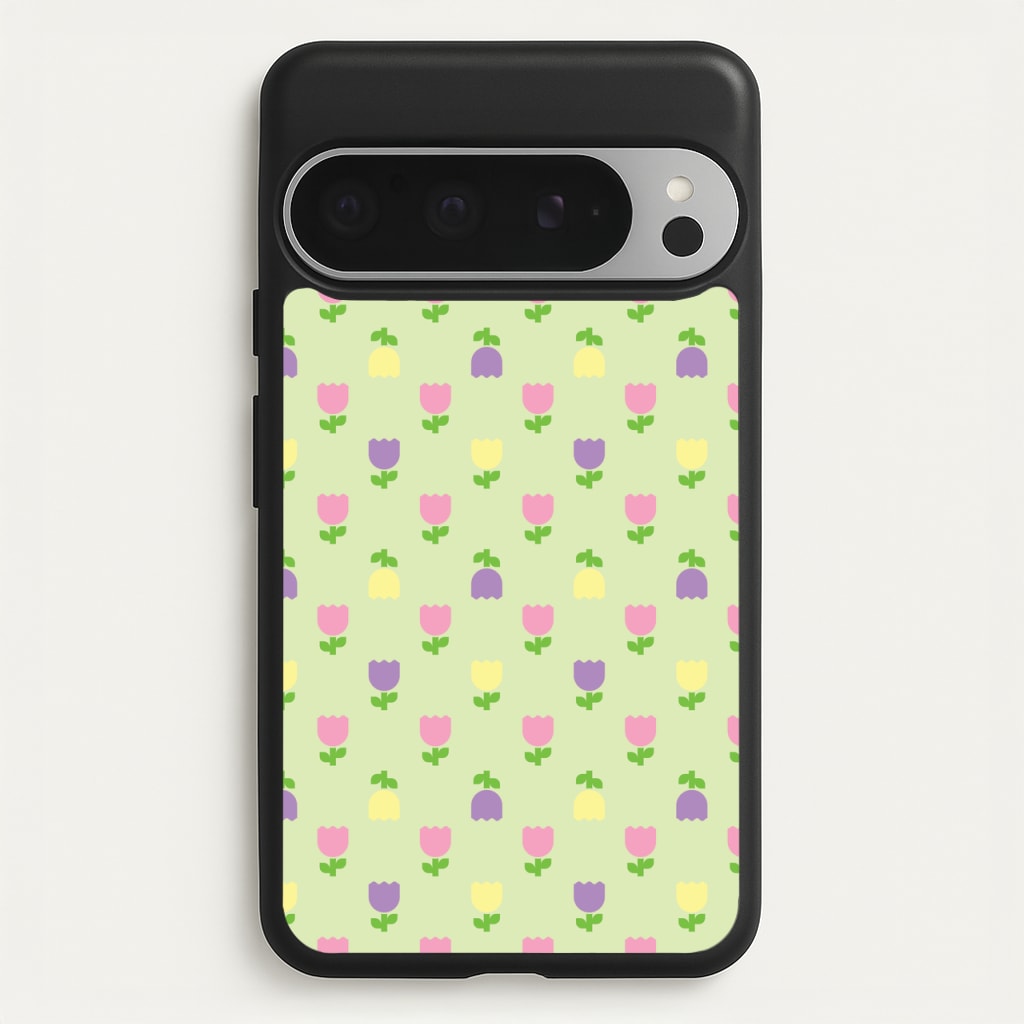 Pastel Tulips Pattern - Easter Phone Case for Google Pixel 9 Pro XL