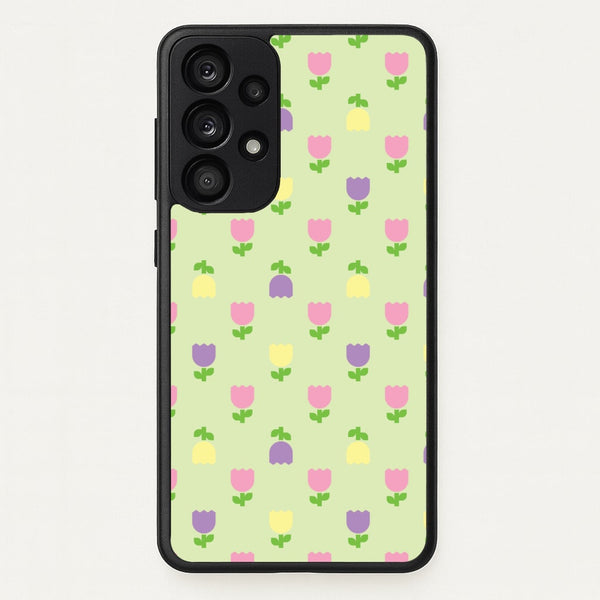 Pastel Tulips Pattern - Easter Phone Case for Galaxy A53