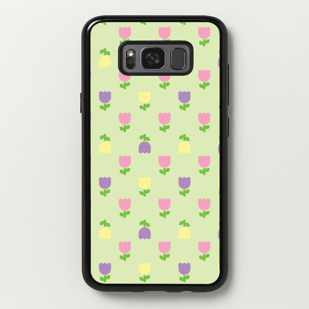 Pastel Tulips Pattern - Easter Phone Case for Galaxy S8