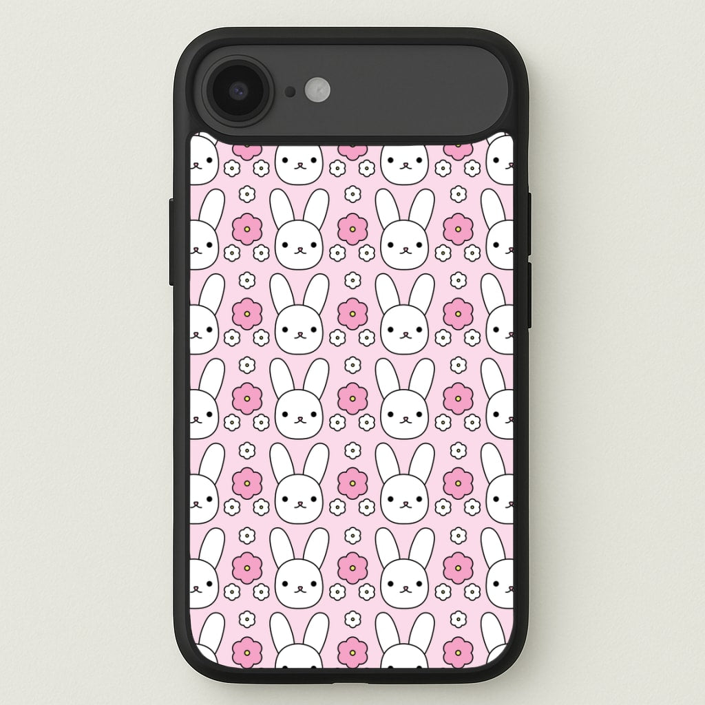 Bunnies And Flowers Pattern Phone Case for iPhone 17 Air