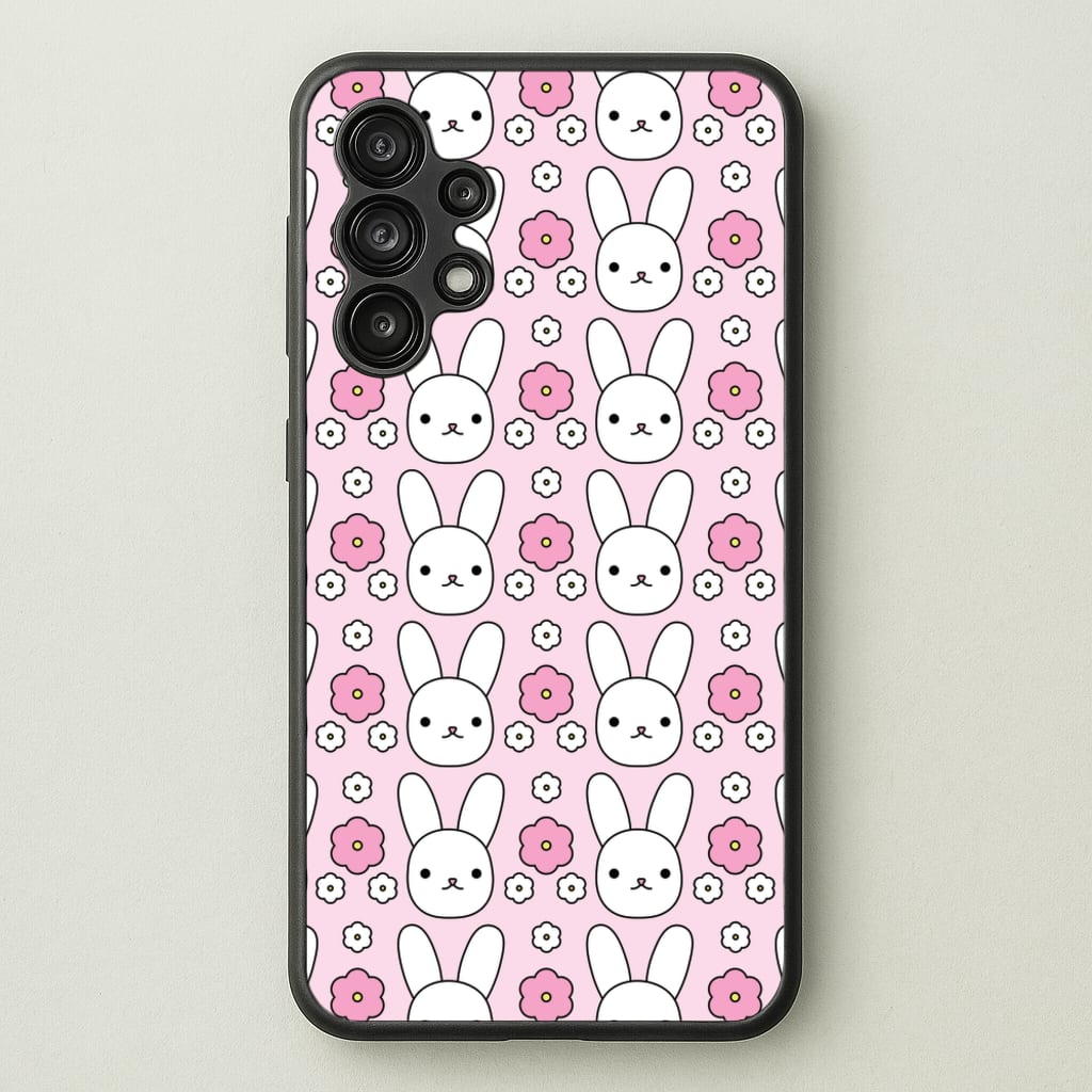 Bunnies And Flowers Pattern - Easter Phone Case for Galaxy A13