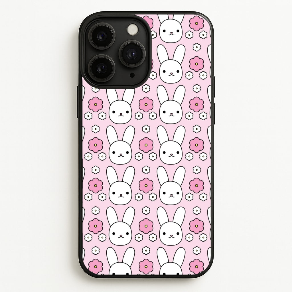 Bunnies And Flowers Pattern - Easter Phone Case for iPhone 11 Pro Max