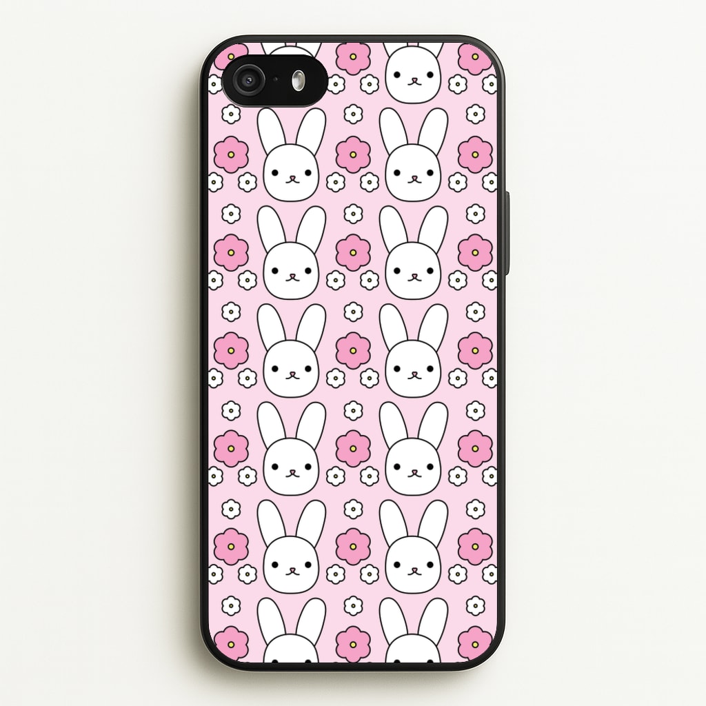 Bunnies And Flowers Pattern - Easter Phone Case for iPhone 5 / 5s / SE 2016