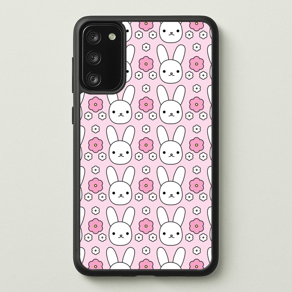 Bunnies And Flowers Pattern - Easter Phone Case for Galaxy A41
