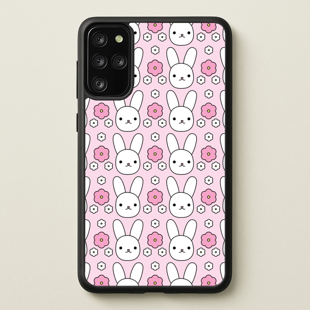 Bunnies And Flowers Pattern - Easter Phone Case for Galaxy S20 Plus