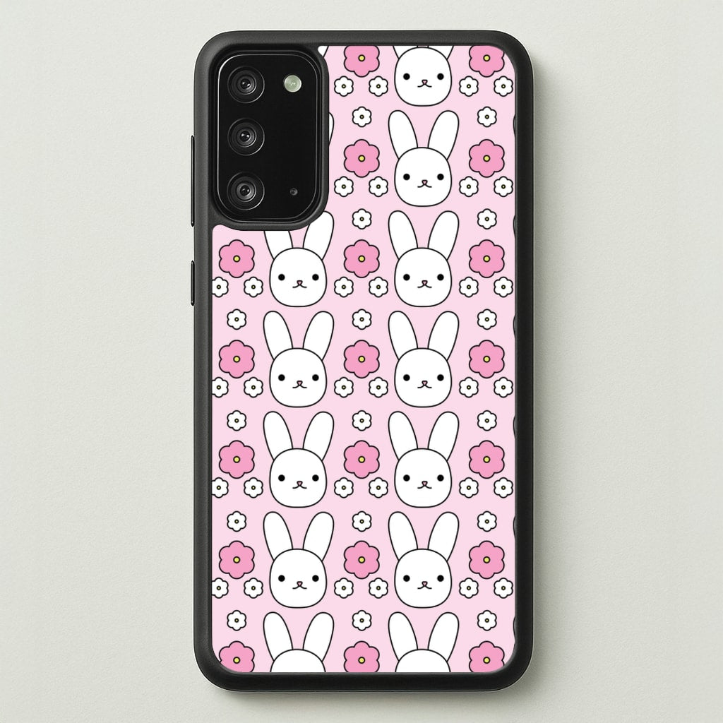Bunnies And Flowers Pattern - Easter Phone Case for Galaxy Note 20