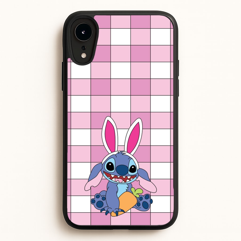 Easter Bunny Blue Alien - Easter Phone Case for iPhone XR