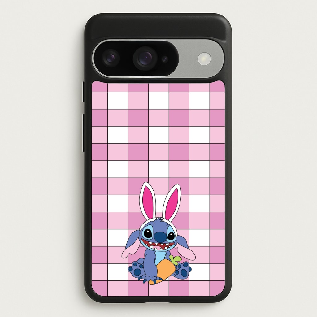 Easter Bunny Blue Alien Phone Case for Google Pixel 10 / 10 Pro