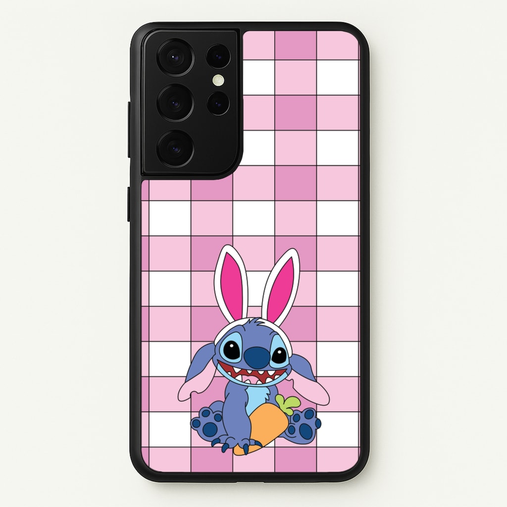 Easter Bunny Blue Alien - Easter Phone Case for Galaxy S21 Ultra