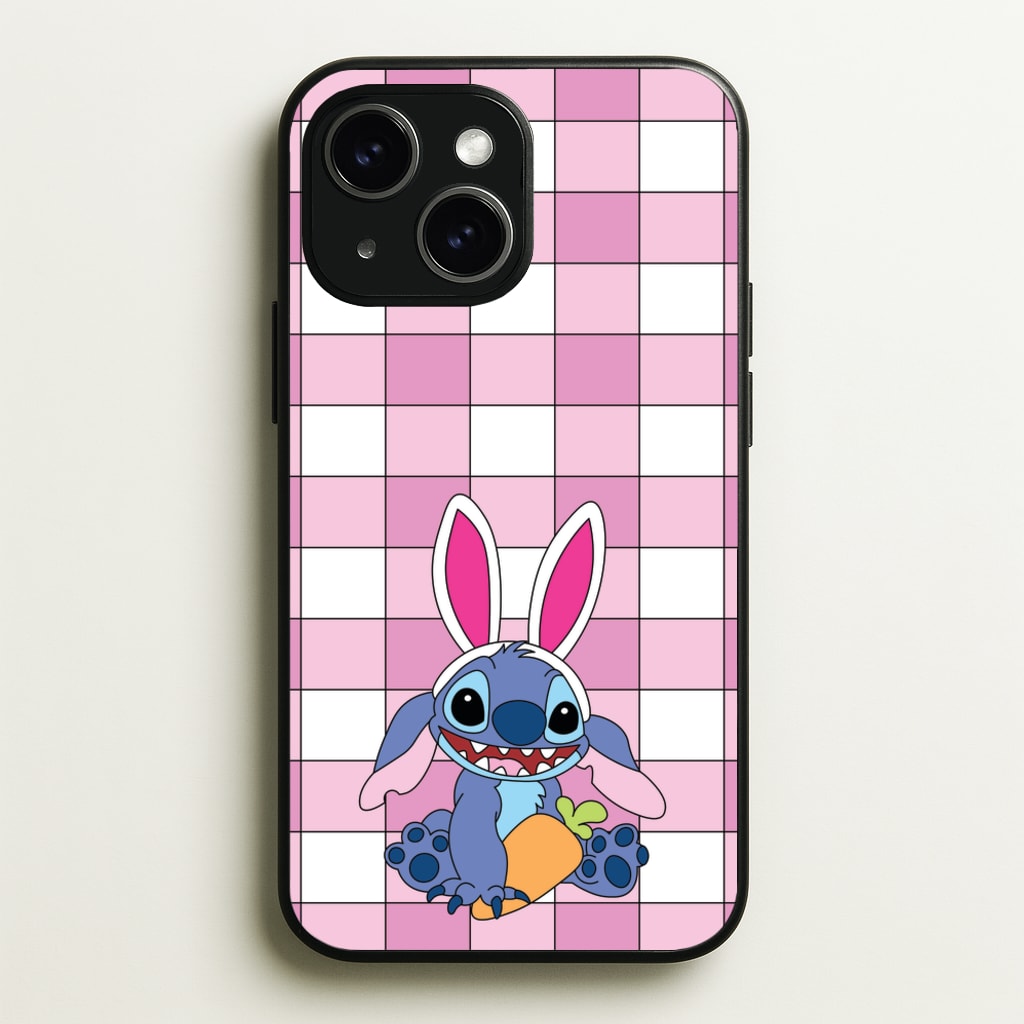 Easter Bunny Blue Alien - Easter Phone Case for iPhone 14 Plus