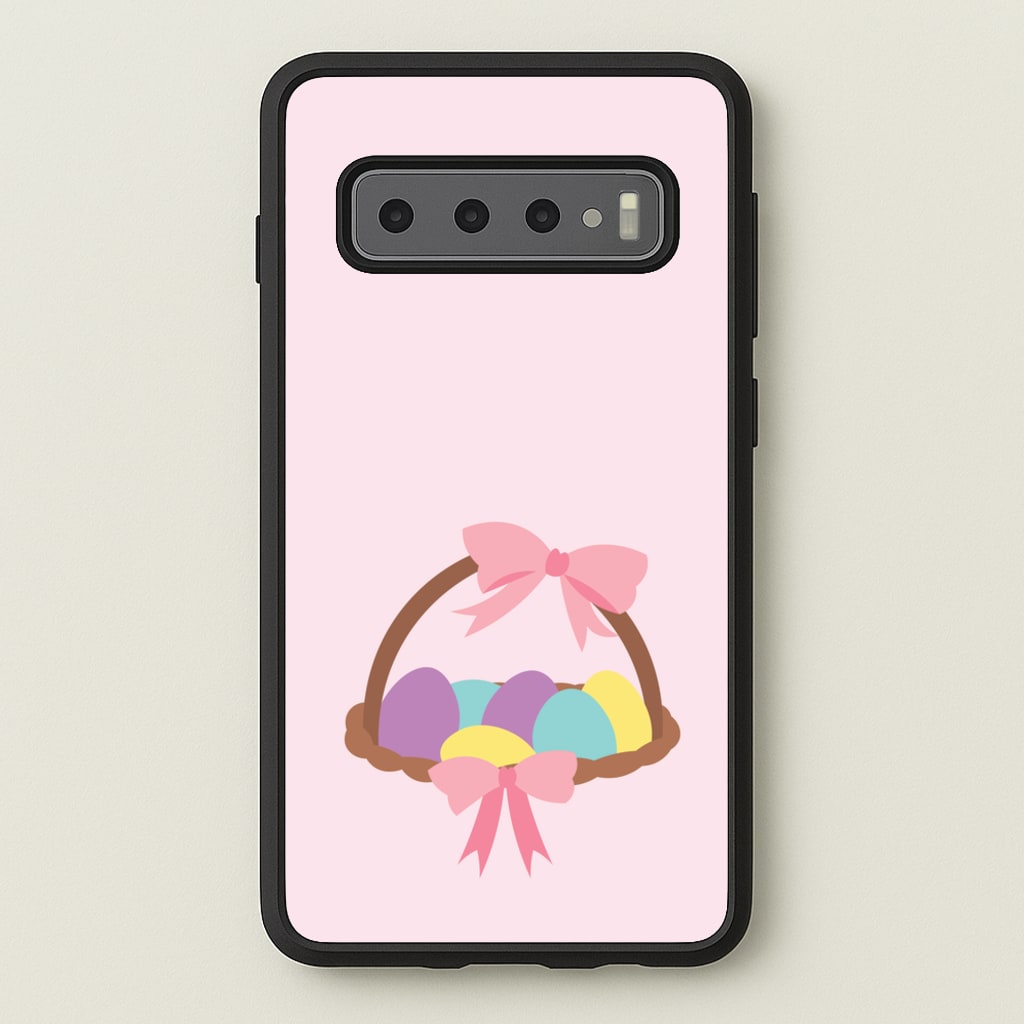 Pink Easter Basket - Easter Phone Case for Galaxy S10 Plus