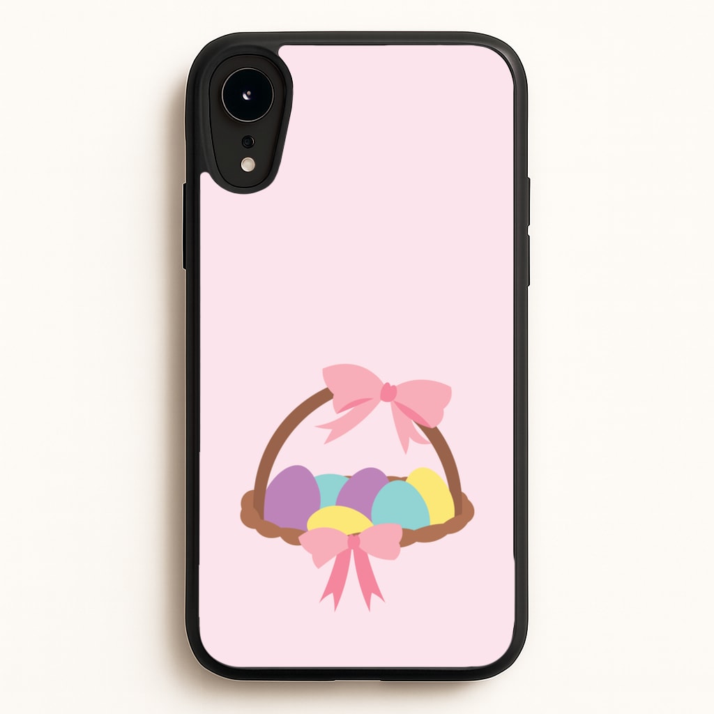 Pink Easter Basket - Easter Phone Case for iPhone XR