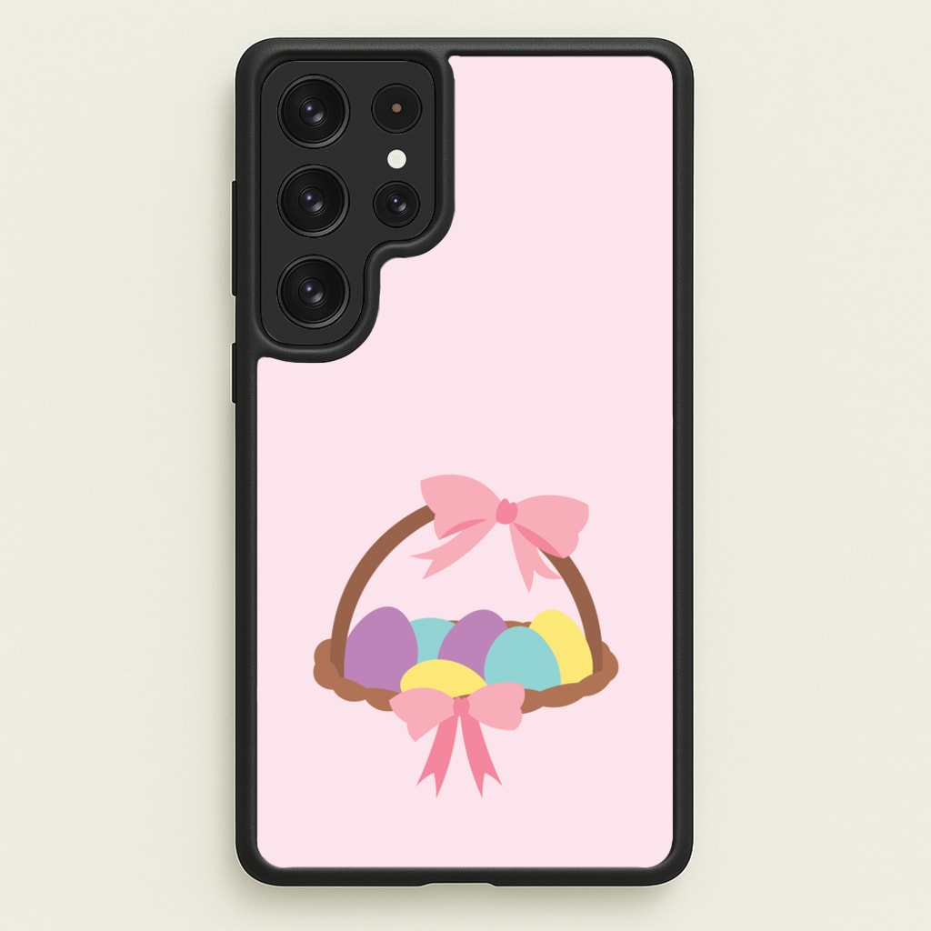 Pink Easter Basket - Easter Phone Case for Galaxy S22 Ultra