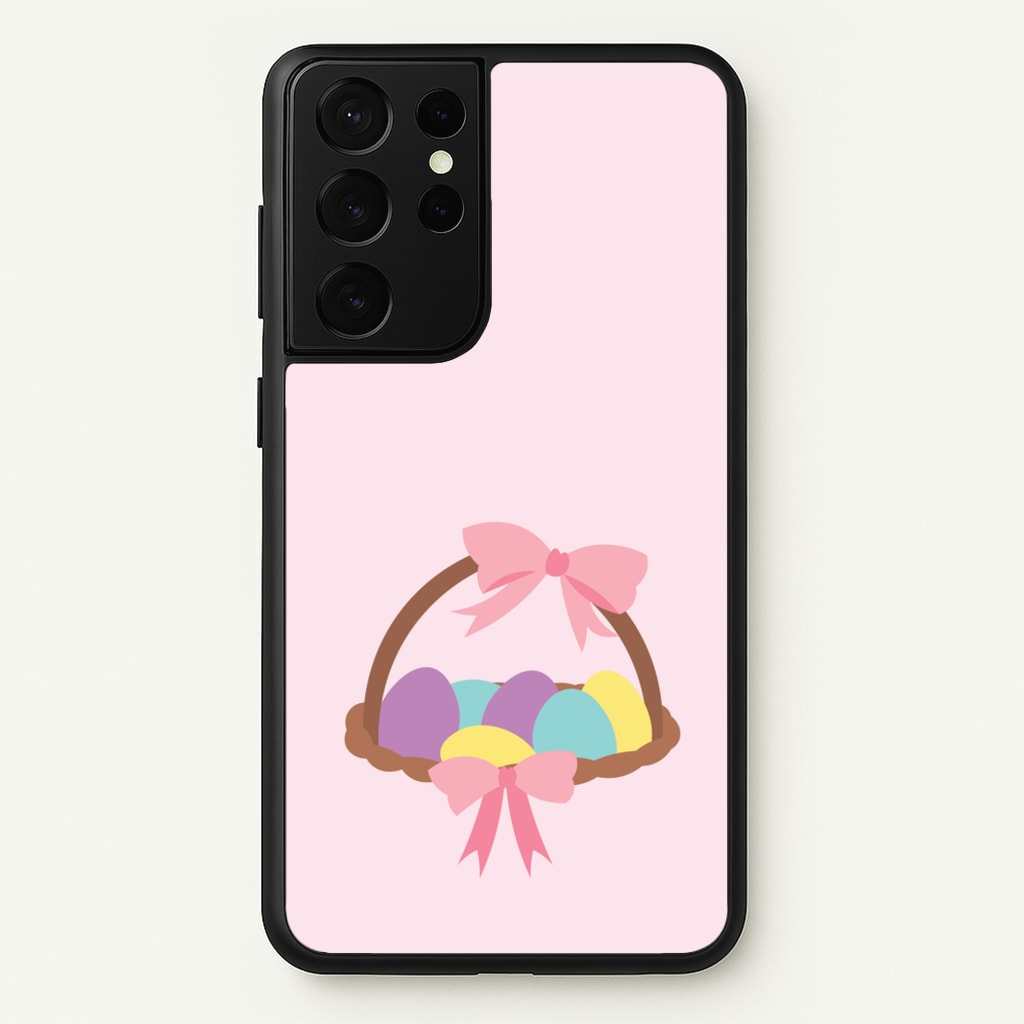 Pink Easter Basket - Easter Phone Case for Galaxy S21 Ultra