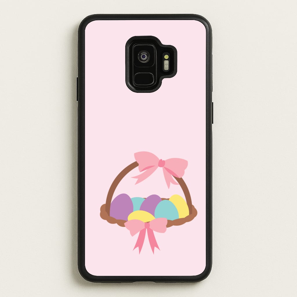 Pink Easter Basket - Easter Phone Case for Galaxy S9