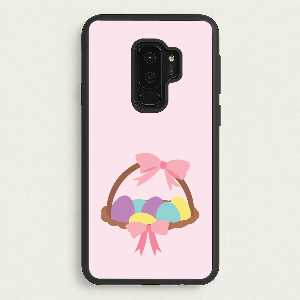 Pink Easter Basket - Easter Phone Case for Galaxy S9 Plus