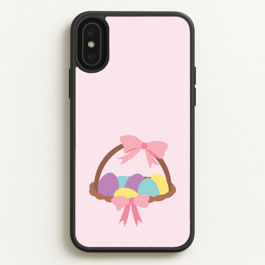 Pink Easter Basket - Easter Phone Case for iPhone XS Max
