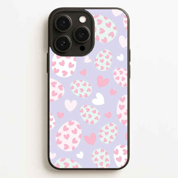 Heart Easter Eggs Pattern - Easter Phone Case for iPhone 16 Pro Max