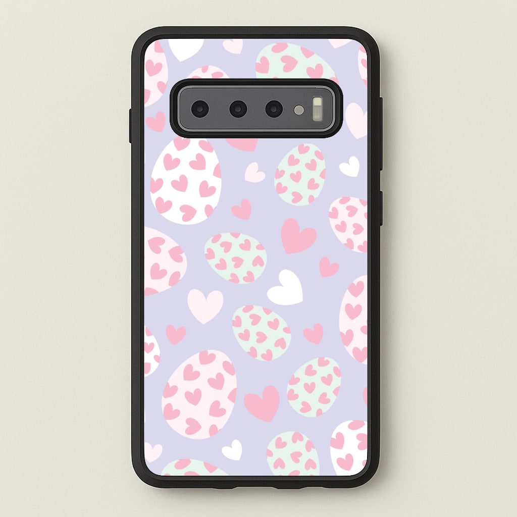 Heart Easter Eggs Pattern - Easter Phone Case for Galaxy S10