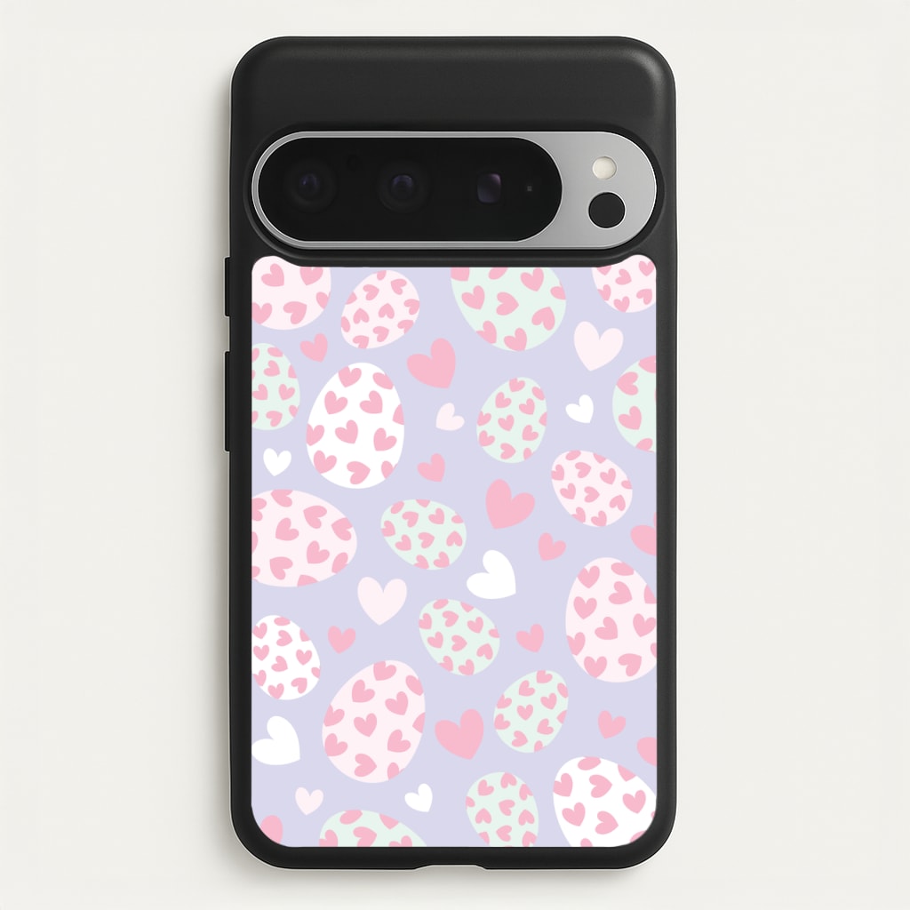 Heart Easter Eggs Pattern - Easter Phone Case for Google Pixel 9 Pro XL