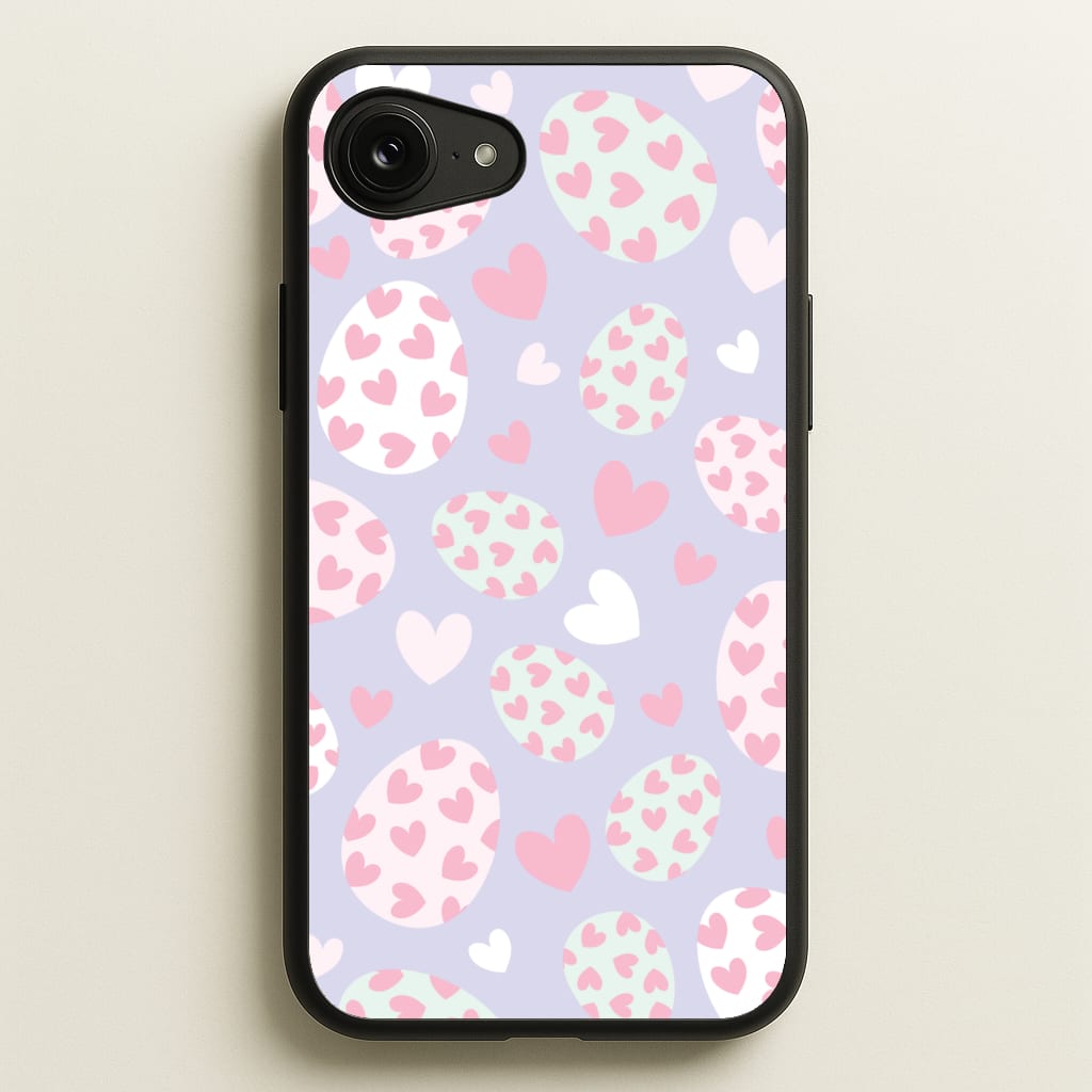 Heart Easter Eggs Pattern - Easter Phone Case for iPhone 16e