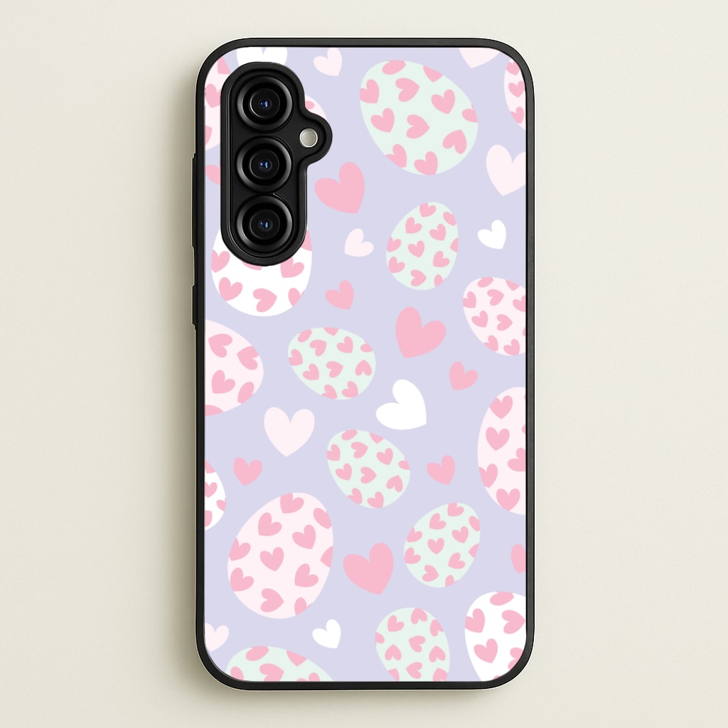 Heart Easter Eggs Pattern - Easter Phone Case for Galaxy A54